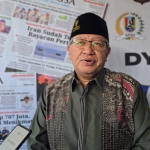 Pimpinan Badan Amil Zakat Nasional (Baznas) Provinsi Jawa Timur Dr KH Ahsanul Haq MPdI saat menghadiri HUT ke-26 HARIAN BANGSA. Foto: Dok. HARIAN BANGSA
