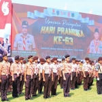 Peringatan Hari Pramuka ke-63 di Jawa Timur.