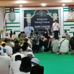 Pengasuh Ponpes Ora Aji, Sleman, Yogyakarta, Gus Miftah saat menghadiri tabligh akbar yang menjadi rangkaian peringatan HSN 2021.