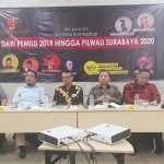 Rilis survei SSC Dari Pemilu 2019 Hingga Pilwali Surabaya 2020 dilaksanakan di Hotel Yello, Surabaya. Foto: DIDI ROSADI/BANGSAONLINE