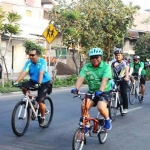 Kadiskual saat gowes bareng bersama keluarga Korps Suplai wilayah Surabaya.