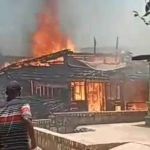 Kebakaran yang menimpa rumah Ngali (60) di Desa Gaji, Kecamatan Kerek, Tuban, Kamis (28/9/2023)