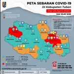 Peta sebaran Covid-19 di Kabupaten Tuban per 26 April 2020.