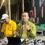 Ketua DPD Golkar Kota Malang, Djoko Prihatin, saat memberi sambutan.