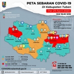 Peta persebaran Covid-19 di Tuban.