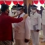 Bupati Trenggalek Moch. Nur Arifin melantik kades terpilih di Pendopo Manggala Praja Nugraha Trenggalek, Kamis (29/4/2021).