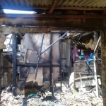 Kondisi rumah di Bangilan usai terbakar.