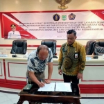 Penandatanganan pendirian ULD atau Unit Layanan Disabilitas yang dilakukan Disnaker Kabupaten Malang dengan Unibraw dan UMM.