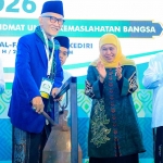 Gubernur Khofifah saat menghadiri pembukaan Munas-Konbes NU 2026.