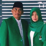 Ketua Komisi III DPRD Pasuruan Syaifullah Damanhuri, bersama istri.