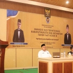 Wali Kota Pasuruan saat memberi sambutan dalam Bimbingan Manasik Haji 2026.