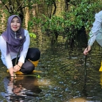 Senator Lia Istifhama turut serta dalam penanaman mangrove bersama seluruh anggota DPD RI, Wakil Ketua MPR RI Akbar Supratman, dan beberapa pihak terkait. (Ist)