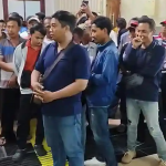 Jukir liar yang meresahkan warga saat menjalani sidang tipiring di PN Surabaya