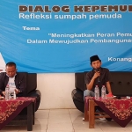 Samsol, Anggota DPRD Bangkalan saat menjadi narasumber dalam Dialog Kepemudaan di Kecamatan Konang, Rabu (28/10/2020).