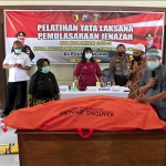 Pelatihan Pemulasaran Jenazah Covid-19 di Aula Parama Satwika Polres Ngawi, Kamis (16/7/2020). (foto: ist).
