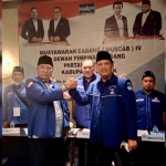 Dua calon Ketua Demokrat Gresik, Eddy Santoso (kiri) dan Supriyanto. Foto: Ist