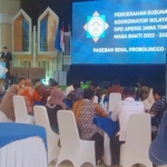 Suasana pelantikan pengurus Apersi Probolinggo Raya 2022-2026 di Gedung Paseban Sena