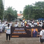 Komunitas Drumband Bangkalan saat deklarasi dukungan untuk Muhaimin Iskandar jadi Presiden 2024.