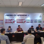 Press conference Indonesia Food Exhibition di Grand City Surabaya.