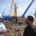 Komisi C DPRD Jawa Timur ketika melakukan sidak ke lokasi pembangunan Apertemen The Frontage di Ahmad Yani Surabaya, Rabu (09/09/2015). foto: lensaindonesia