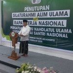 Kiai Asep saat memberikan sambutan di penutupan Rakernas