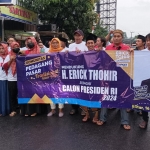 Komunitas Pedagang Pasar Tradisional Blitar mendeklarasikan dukungan kepada Eric Thohir untuk maju dalam pemilihan presiden pada Pemilu 2024.