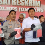 Kasatreskrim Polres Jombang, AKP Margono Suhendra saat pers rilis