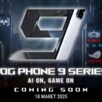 Poster peluncuran ASUS ROG Phone 9 Series.