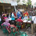 Suasana rapid test di Pasar Kedung Prau Ngawi.