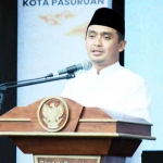 Wali Kota Pasuruan saat memberi sambutan.