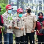 Wawali Punjul Santoso usai memimpin Apel HUT Taruna Siaga Bencana Tagana bertempat di Glagah Wangi, Minggu (11/4/21).