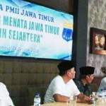 Acara PW IKA PMII Jawa Timur bertema Ikhtiar Menata Jawa Timur Lebih Sejahtera di Rumah Makan Aqis di Jalan A Yani Surabaya, Senin (24/11). foto: bangsaonline.com
