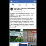 Postingan akun Cha Ni We yang mengungkap dugaan manipulasi absen yang dilakukan Kepala Sekolah SDN Kidul Dalem 1 Klojen, Malang. foto: facebook