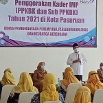 Wali Kota Pasuruan Saifullah Yusuf (Gus Ipul) saat memberikan pengarahan kader KB Dinas Pemberdayaan Perempuan, Perlindungan Anak dan Keluarga Berencana.