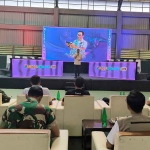 Bupati Tulungagung, Gatut Sunu Wibowo, saat memberikan sambutan dalam pembukaan Turnamen E-Sport MLBB Piala Rizki Sadig 2025. 