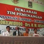 ?Deklarasi tim pemenangan Jokowi - JK Tuban. Foto:Suwandi/BANGSAONLINE