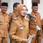 Wali Kota Kediri saat memberi sambutan.