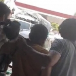 Pelaku saat dibekuk di SPBU Kruwul, Lamongan