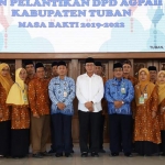 Bupati Tuban Fathul Huda menghadiri Halal Bihalal  guru Asosiasi Guru Pendidikan Agama Islam Indonesia (AGPAII).