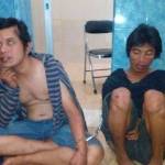 Dua penjambret yang diamankan polisi. foto: romza/ BANGSAONLINE