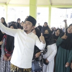 Ketua Fraksi Gerindra DPRD Jatim, Muhammad Fawait, saat memperingati Hari Santri Nasional 2022 di Desa Ranupakis, Kecamatan Klakah, Lumajang.