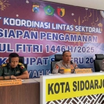 Rakor atau rapat koordinasi lintas sektoral yang digelar Polresta Sidoarjo.