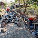 Drainase di Desa Papungan yang dibangun menggunakan DD sepanjang 490 meter.