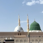 Kubah hijau menjadi penanda area raudhah, tempat singgah Nabi Muhammad yang kini menjadi tempat ijabah untuk berdoa.