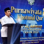 Wakil Wali Kota Pasuruan, Adi Wibowo, saat memberi sambutan dalam Purnawiyata SD Al Anwar.