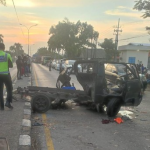Kondisi mobil bak terbuka yang mengalami laka (dok. Ist)