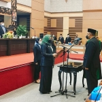 Suasana saat PAW Fraksi Golkar sebagai anggota DPRD Kabupaten Mojokerto sisa masa jabatan periode 2019-2024.