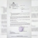 Surat kepolisian Sidoarjo tentang laporan penyelewengan Bantuan Pangan Non Tunai (BPNT).