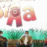 Artis Raffi Ahmad (RANS Entertainment), Ahmad Doli Kurnia Tandjung (Fonder Sinergy for Indonesia), dan Prof. KH Yudian Wahyudi (Kepala BPIP) saat peluncuran animasi "Lorong Waktu Si AA" di Jakarta, belum lama ini.