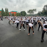 PPIH melakukan pelemasan usai fun walk. Foto: MCH 2026